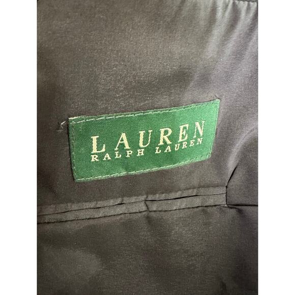 Lauren Ralph Lauren 100% Wool Gray Pinstripe 2 Button Blazer Academia Preppy 40L - Picture 5 of 13